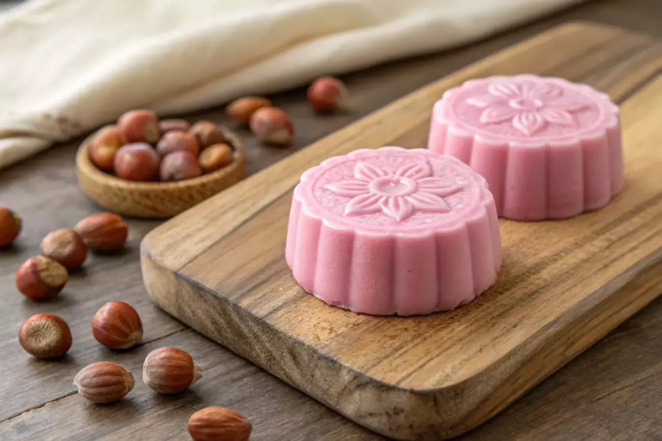 Китайский лунный пряник с орехами и нутеллой
